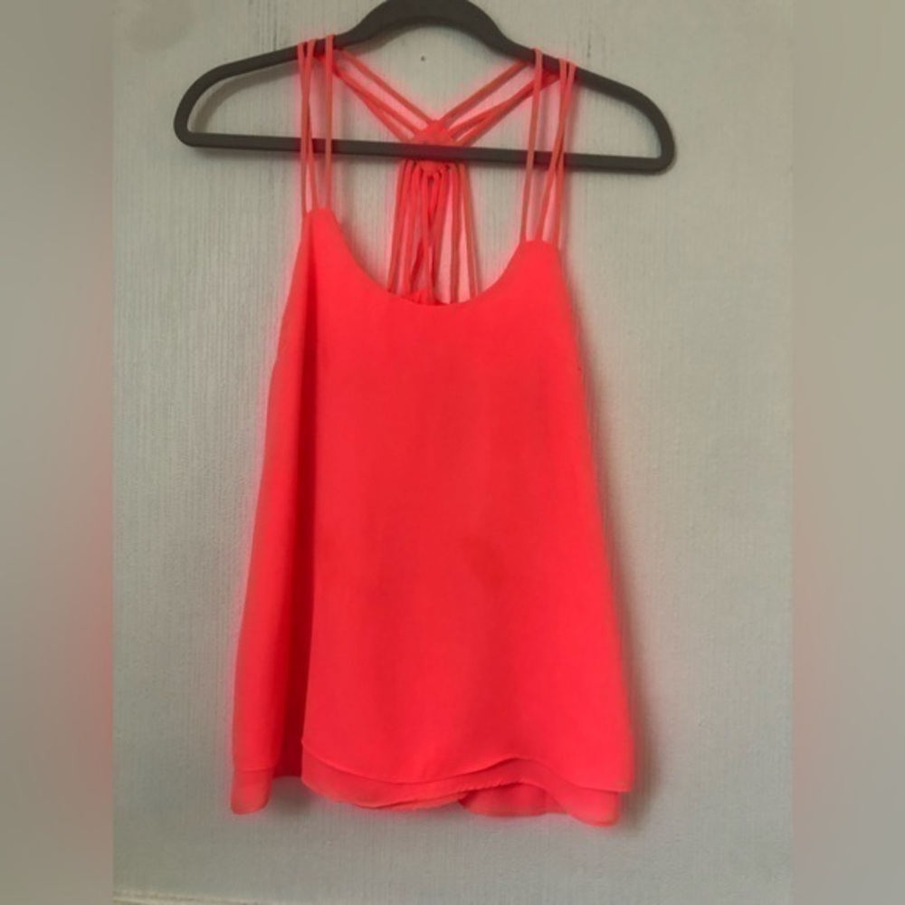 Charlotte Russe Hot Pink Strappy Tank Top